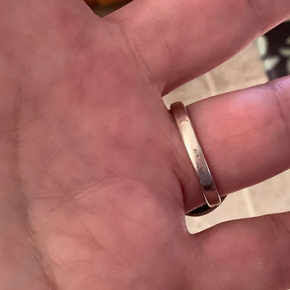 𝅺STERLING SILVER 925 BLACK ONYX WOMAN RING SIZE US 8​​ - Picture 6 of 9